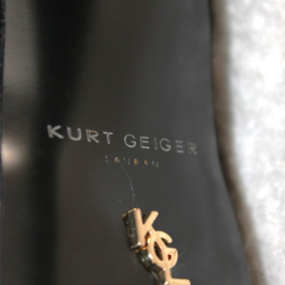 Kurt Geiger London Black Crystal Stud Platform Ankle Boots Stiletto Heels NEW - Picture 10 of 10